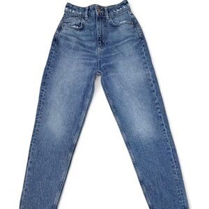 Zara Blue Denim Jeans with Brown Label